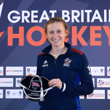 GB Hockey Womens Captain with her Honour Cap