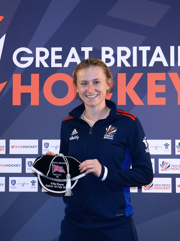 GB Hockey Womens Captain with her Honour Cap