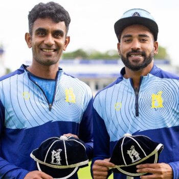 Mohammed Siraj and Jayant Yadav recieve their debut caps for Warwickshire CCC