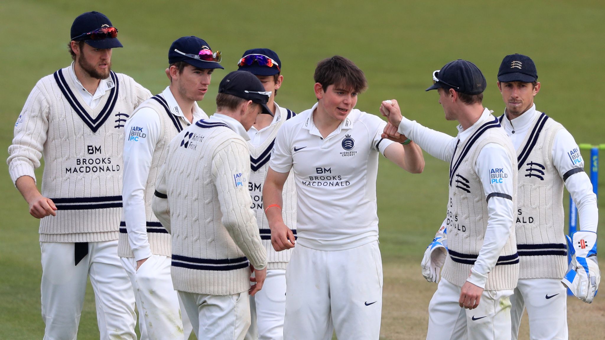 Middlesex CCC wearing the county caps.