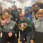 Presenting WFC honour caps at Winter Nations Event