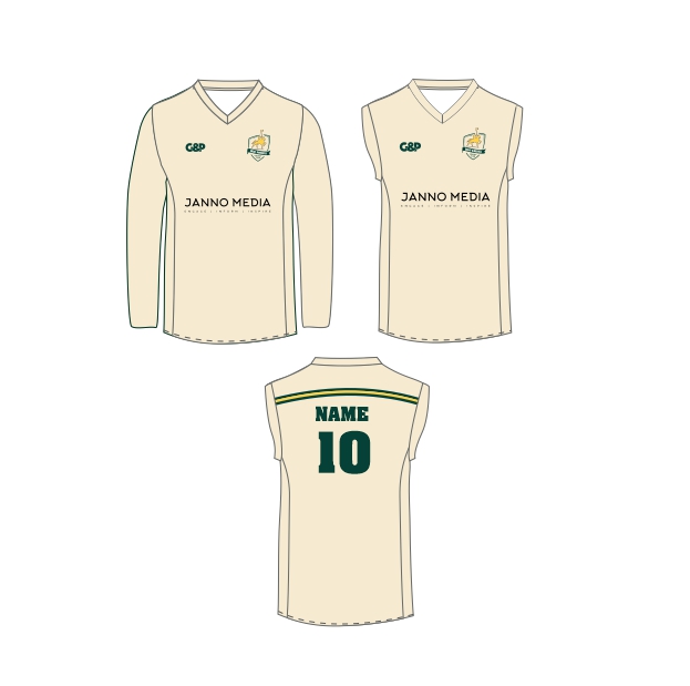 GKCC White Cricket Jumper