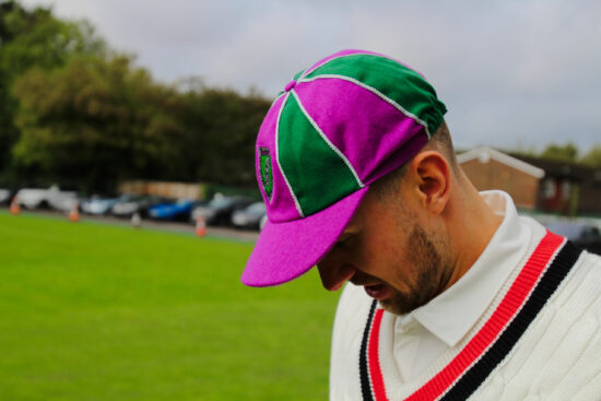 Conner Haddow wearing a colourful baggy cap